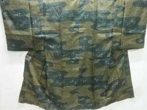 アンティーク　波千鳥模様男物長襦袢